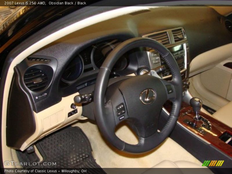 Obsidian Black / Black 2007 Lexus IS 250 AWD