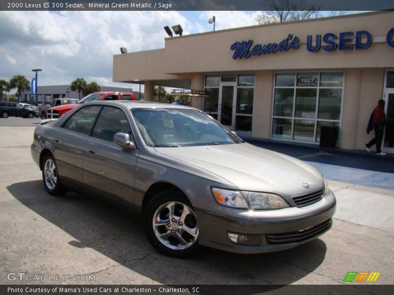 Mineral Green Metallic / Sage 2000 Lexus ES 300 Sedan