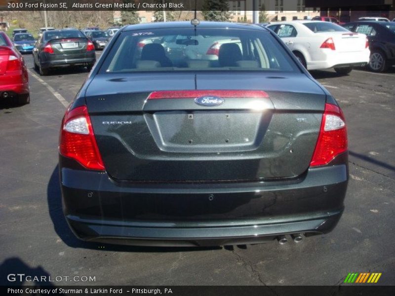 Atlantis Green Metallic / Charcoal Black 2010 Ford Fusion SE