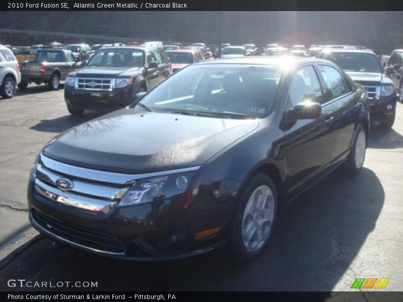 Atlantis Green Metallic / Charcoal Black 2010 Ford Fusion SE