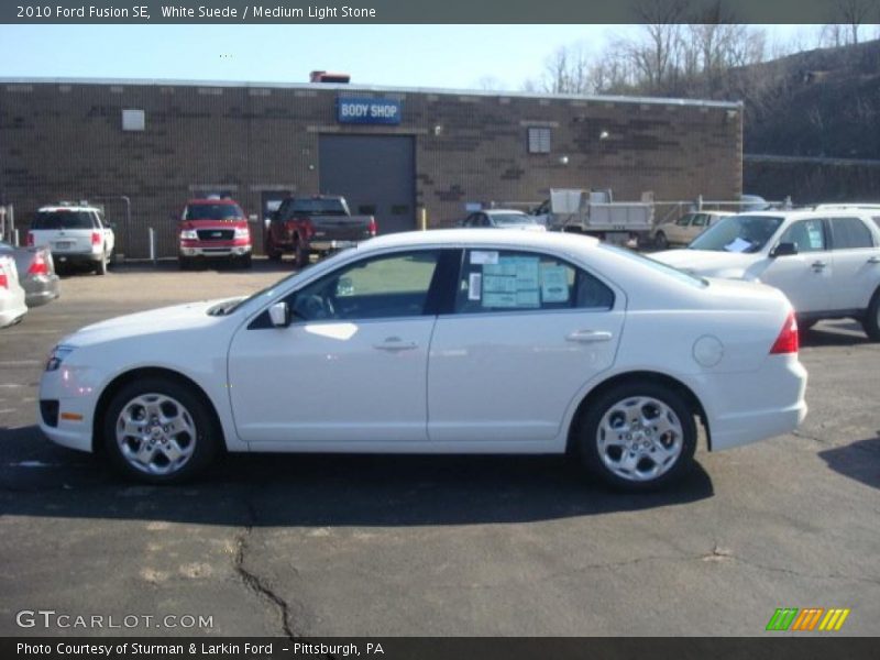 White Suede / Medium Light Stone 2010 Ford Fusion SE