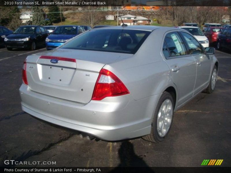 Brilliant Silver Metallic / Charcoal Black 2010 Ford Fusion SE