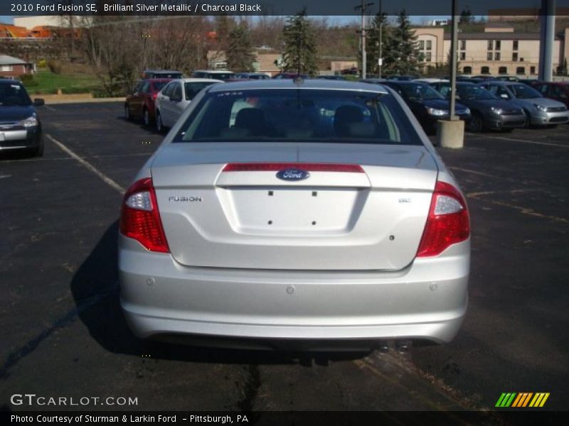 Brilliant Silver Metallic / Charcoal Black 2010 Ford Fusion SE