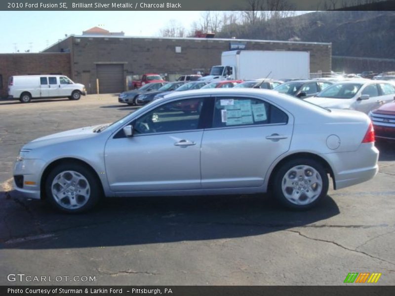 Brilliant Silver Metallic / Charcoal Black 2010 Ford Fusion SE