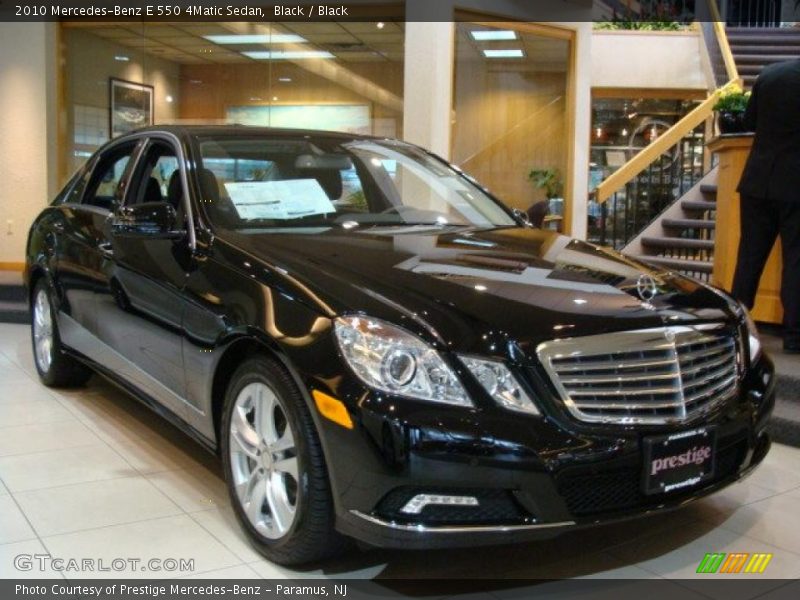 Black / Black 2010 Mercedes-Benz E 550 4Matic Sedan