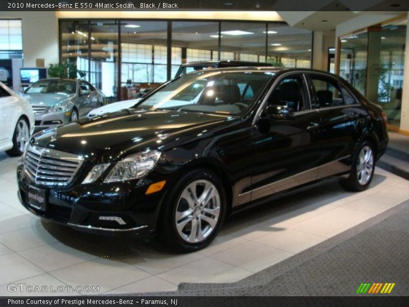 Black / Black 2010 Mercedes-Benz E 550 4Matic Sedan