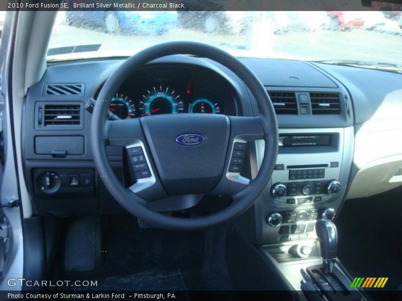 Brilliant Silver Metallic / Charcoal Black 2010 Ford Fusion SE