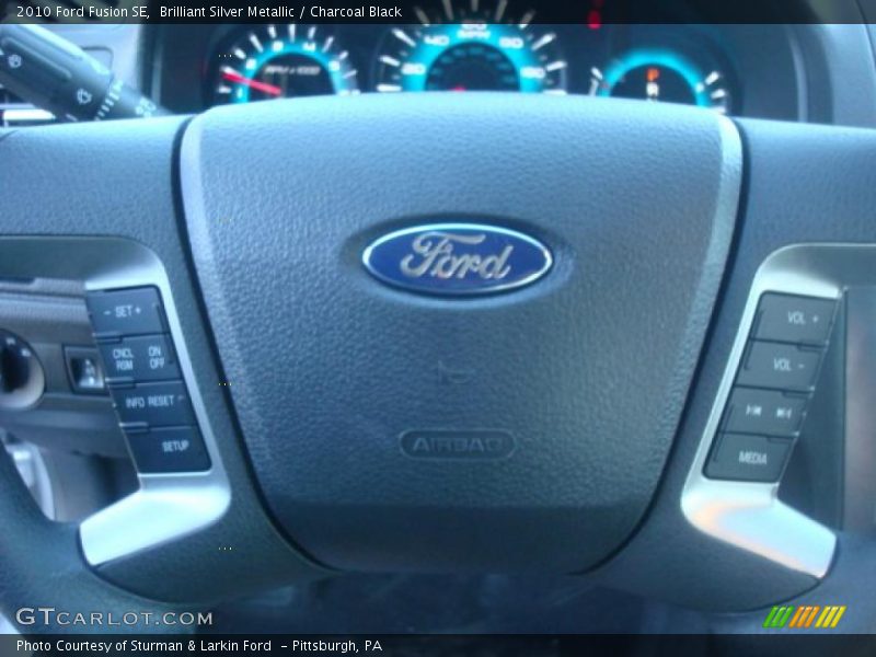 Brilliant Silver Metallic / Charcoal Black 2010 Ford Fusion SE
