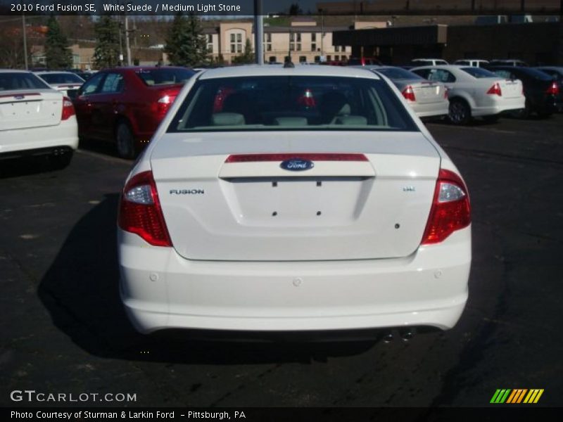 White Suede / Medium Light Stone 2010 Ford Fusion SE