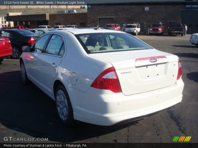 White Suede / Medium Light Stone 2010 Ford Fusion SE