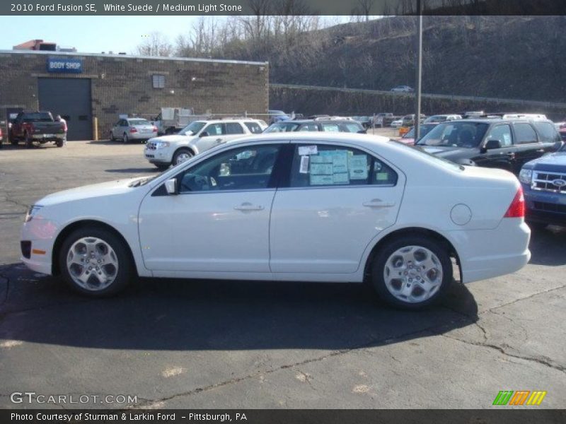 White Suede / Medium Light Stone 2010 Ford Fusion SE