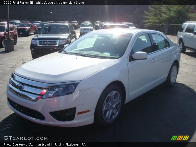 White Suede / Medium Light Stone 2010 Ford Fusion SE