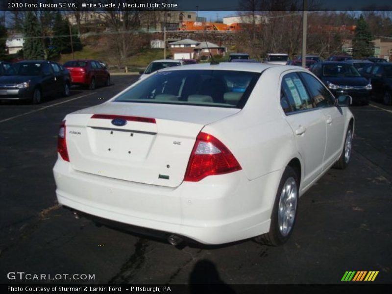 White Suede / Medium Light Stone 2010 Ford Fusion SE V6