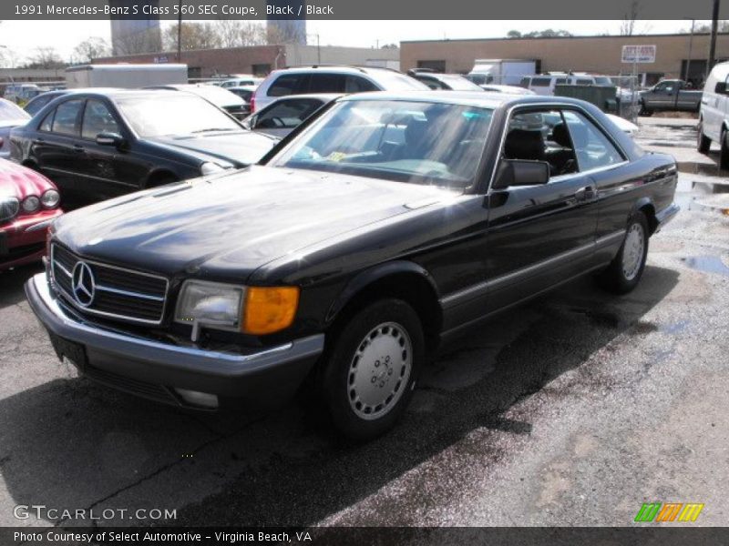 Black / Black 1991 Mercedes-Benz S Class 560 SEC Coupe
