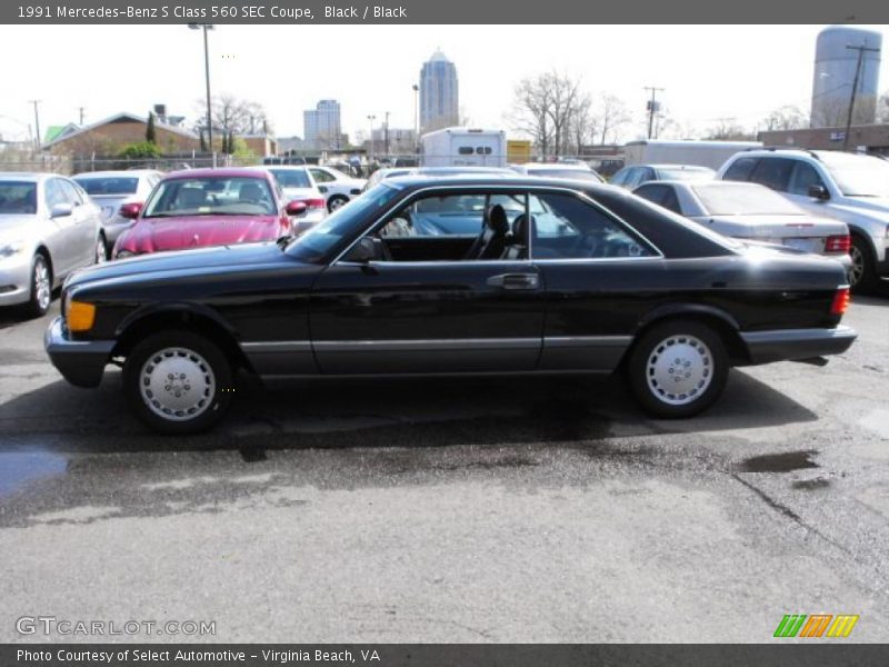 Black / Black 1991 Mercedes-Benz S Class 560 SEC Coupe