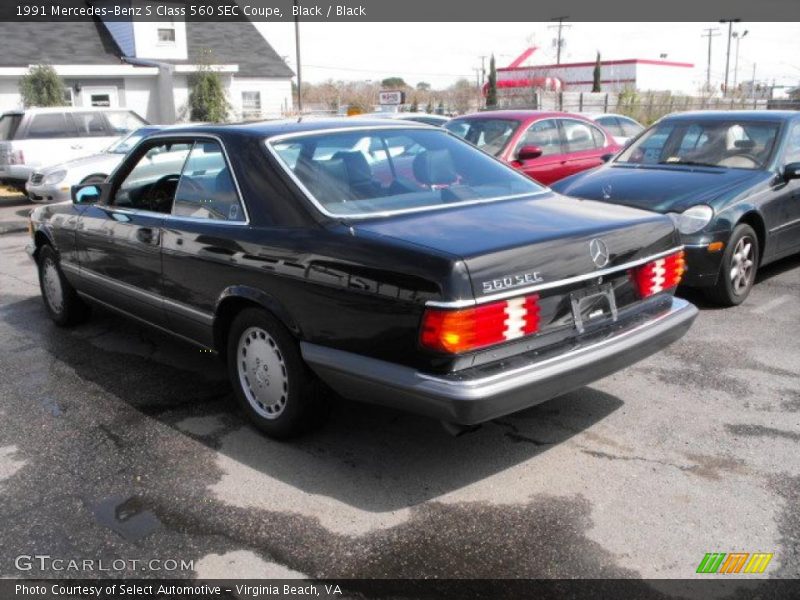 Black / Black 1991 Mercedes-Benz S Class 560 SEC Coupe