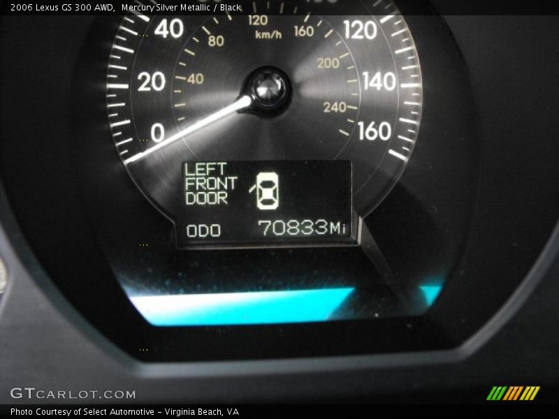 Mercury Silver Metallic / Black 2006 Lexus GS 300 AWD