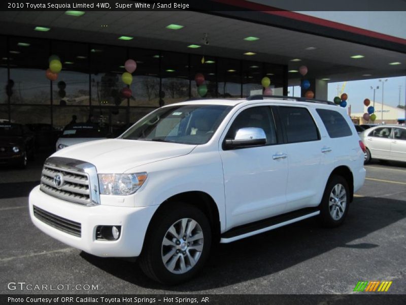 Super White / Sand Beige 2010 Toyota Sequoia Limited 4WD