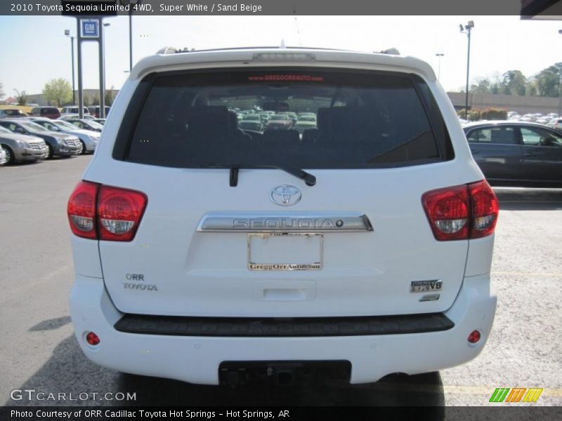 Super White / Sand Beige 2010 Toyota Sequoia Limited 4WD