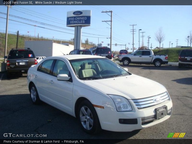 White Suede / Medium Light Stone 2008 Ford Fusion SE