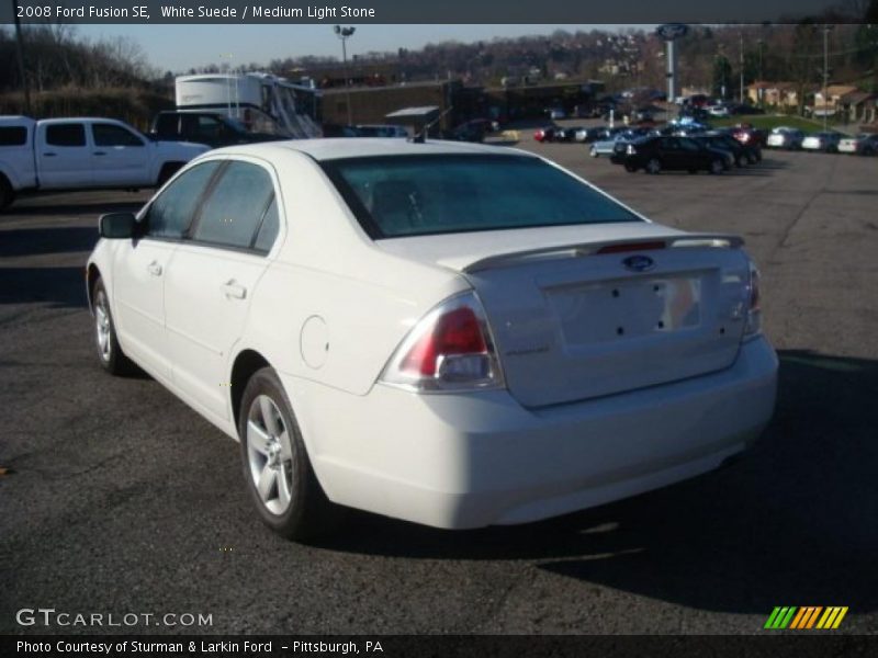 White Suede / Medium Light Stone 2008 Ford Fusion SE