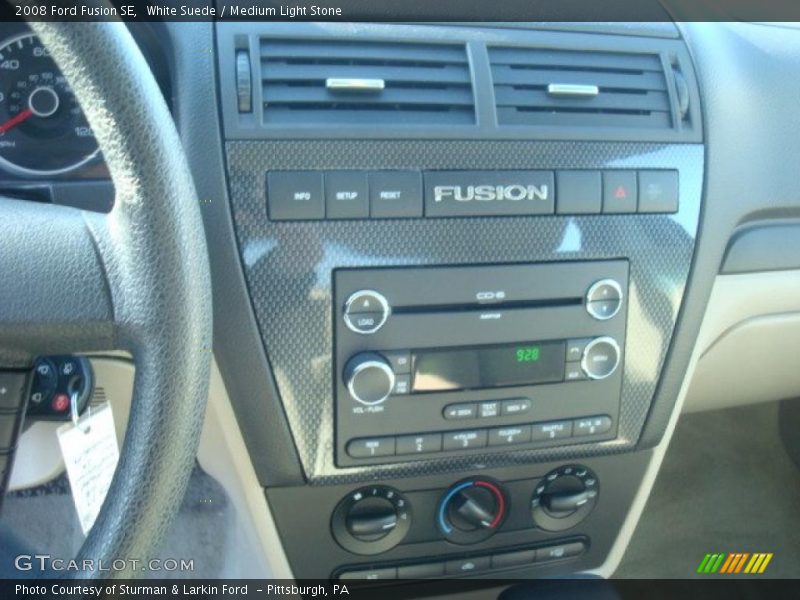 White Suede / Medium Light Stone 2008 Ford Fusion SE