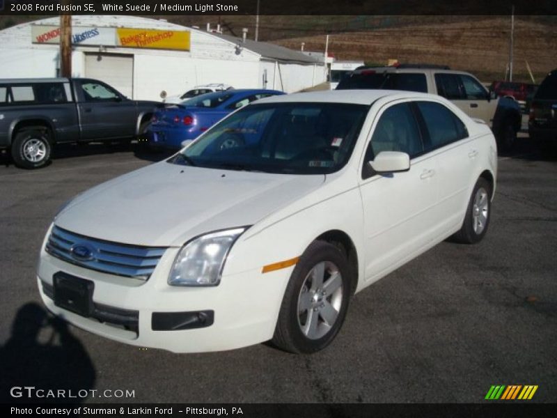 White Suede / Medium Light Stone 2008 Ford Fusion SE