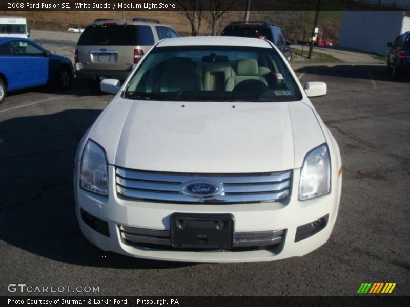 White Suede / Medium Light Stone 2008 Ford Fusion SE