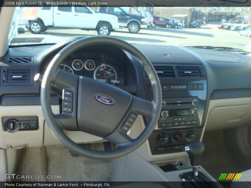 White Suede / Medium Light Stone 2008 Ford Fusion SE