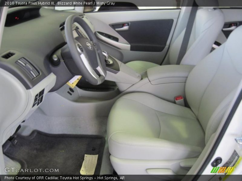 Blizzard White Pearl / Misty Gray 2010 Toyota Prius Hybrid III