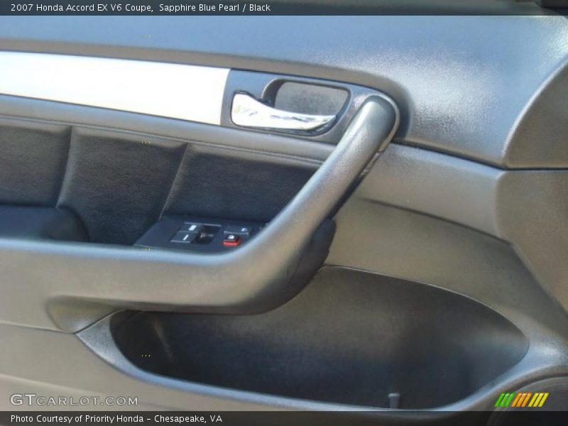 Sapphire Blue Pearl / Black 2007 Honda Accord EX V6 Coupe