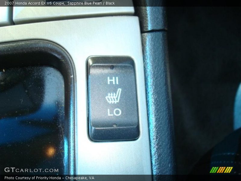 Sapphire Blue Pearl / Black 2007 Honda Accord EX V6 Coupe
