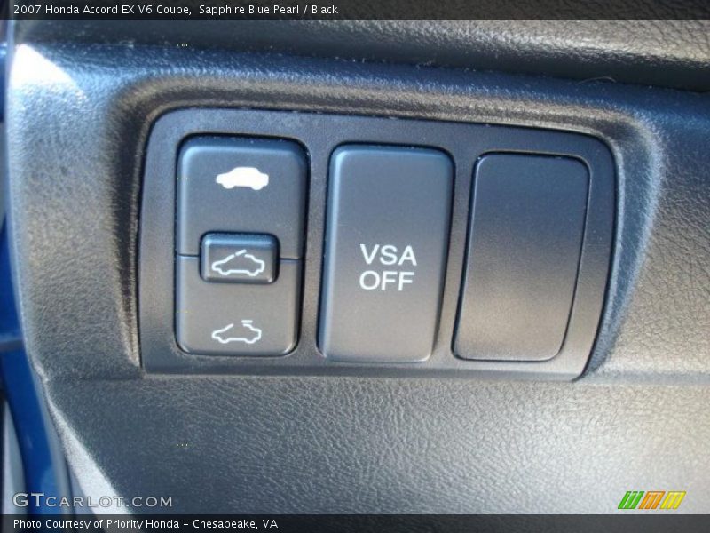 Sapphire Blue Pearl / Black 2007 Honda Accord EX V6 Coupe