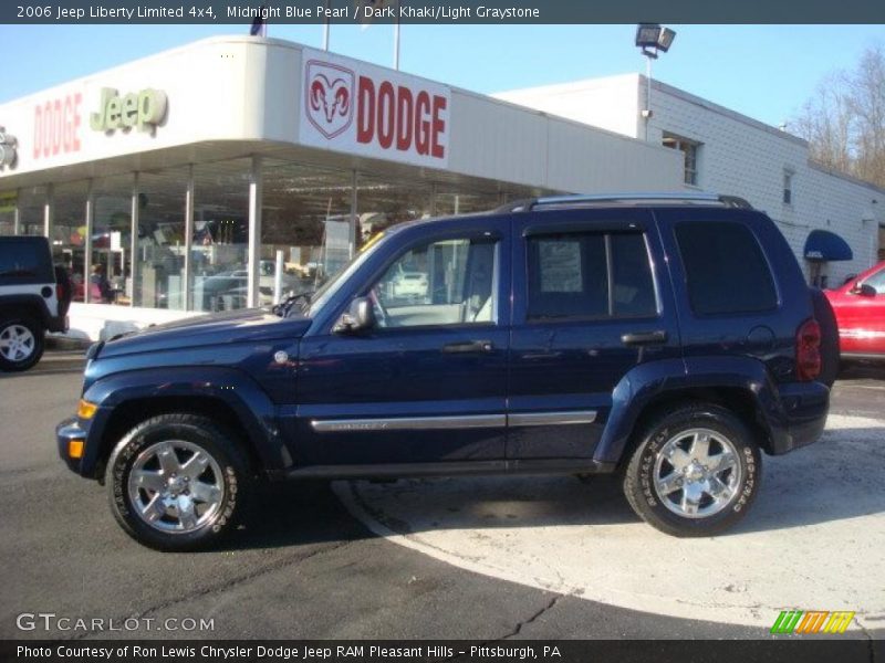 Midnight Blue Pearl / Dark Khaki/Light Graystone 2006 Jeep Liberty Limited 4x4