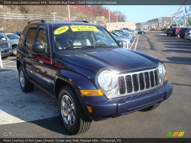 Midnight Blue Pearl / Dark Khaki/Light Graystone 2006 Jeep Liberty Limited 4x4