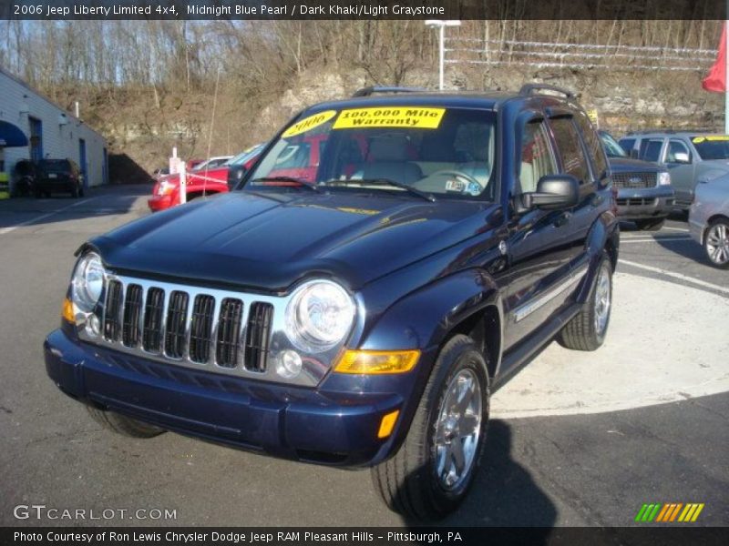 Midnight Blue Pearl / Dark Khaki/Light Graystone 2006 Jeep Liberty Limited 4x4