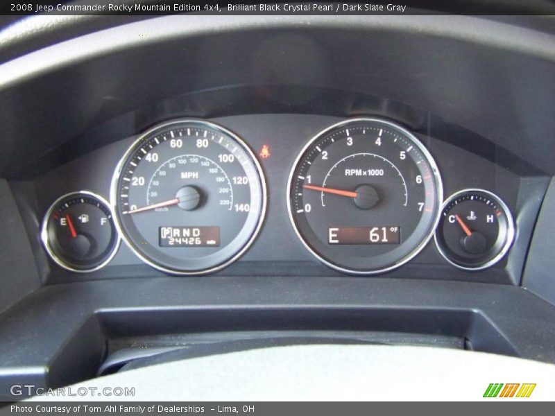 Brilliant Black Crystal Pearl / Dark Slate Gray 2008 Jeep Commander Rocky Mountain Edition 4x4