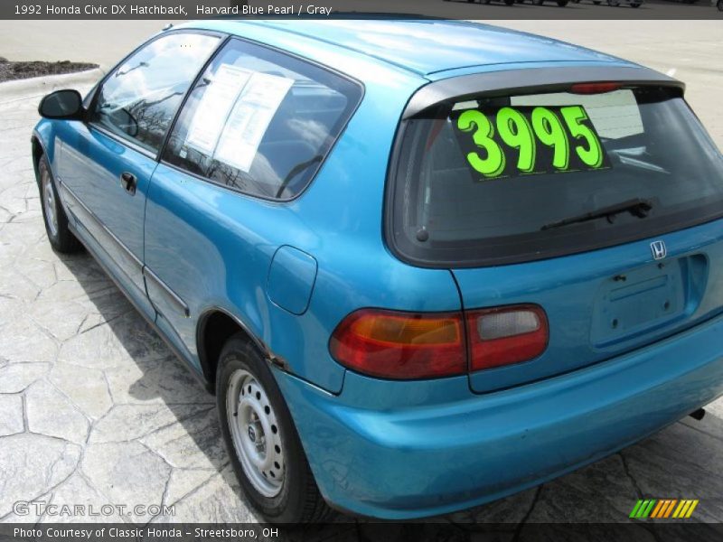 Harvard Blue Pearl / Gray 1992 Honda Civic DX Hatchback