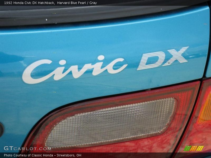 Harvard Blue Pearl / Gray 1992 Honda Civic DX Hatchback