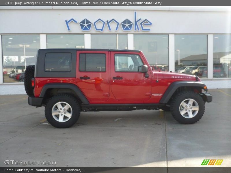Flame Red / Dark Slate Gray/Medium Slate Gray 2010 Jeep Wrangler Unlimited Rubicon 4x4