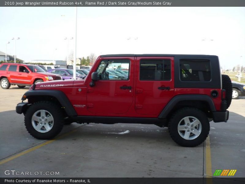 Flame Red / Dark Slate Gray/Medium Slate Gray 2010 Jeep Wrangler Unlimited Rubicon 4x4