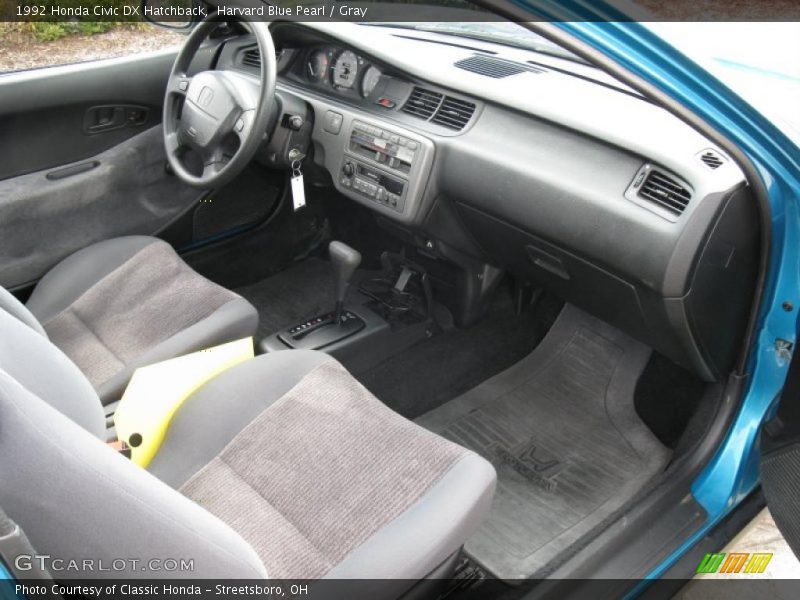 Harvard Blue Pearl / Gray 1992 Honda Civic DX Hatchback