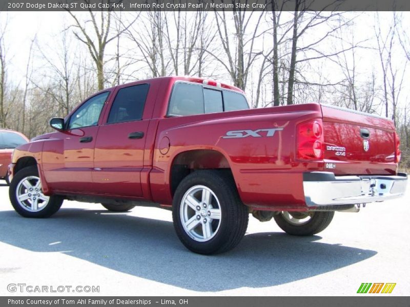 Inferno Red Crystal Pearl / Medium Slate Gray 2007 Dodge Dakota ST Quad Cab 4x4