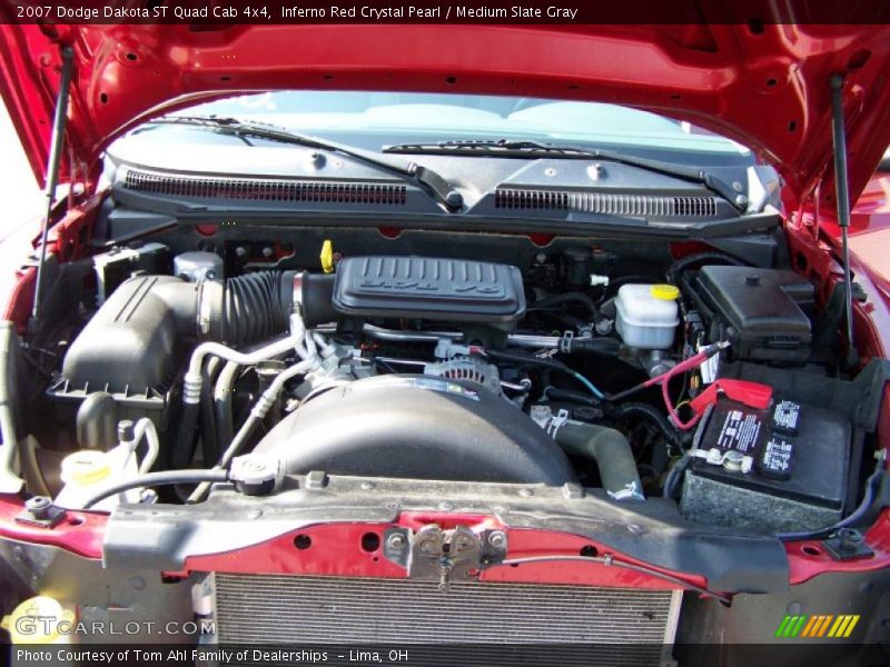 Inferno Red Crystal Pearl / Medium Slate Gray 2007 Dodge Dakota ST Quad Cab 4x4
