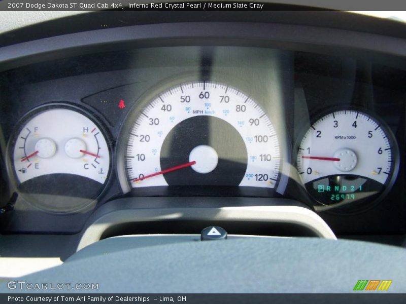 Inferno Red Crystal Pearl / Medium Slate Gray 2007 Dodge Dakota ST Quad Cab 4x4