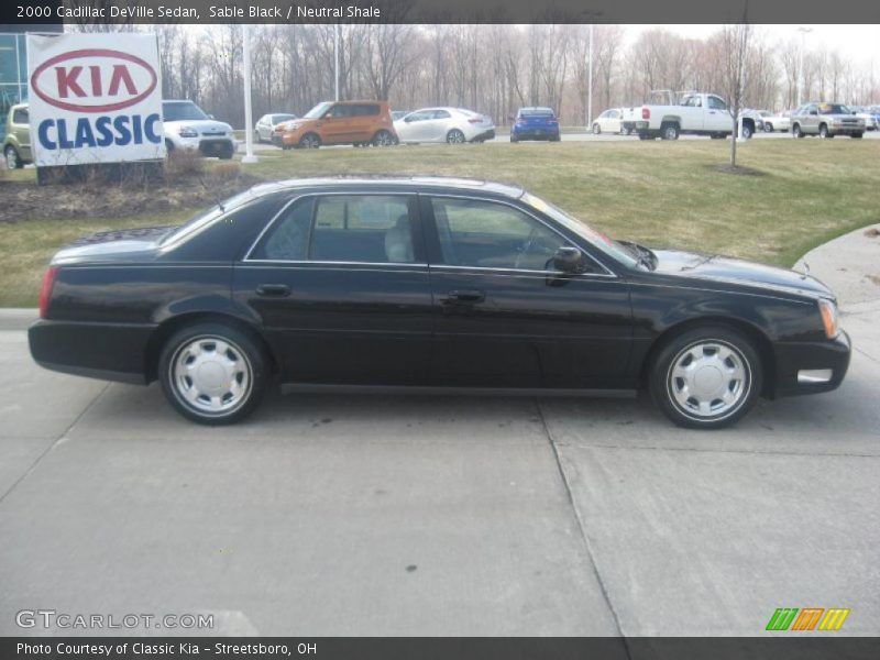 Sable Black / Neutral Shale 2000 Cadillac DeVille Sedan