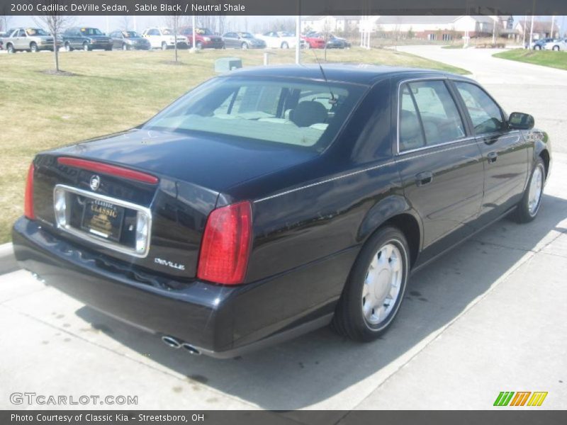 Sable Black / Neutral Shale 2000 Cadillac DeVille Sedan