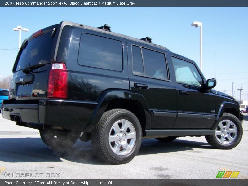 Black Clearcoat / Medium Slate Gray 2007 Jeep Commander Sport 4x4
