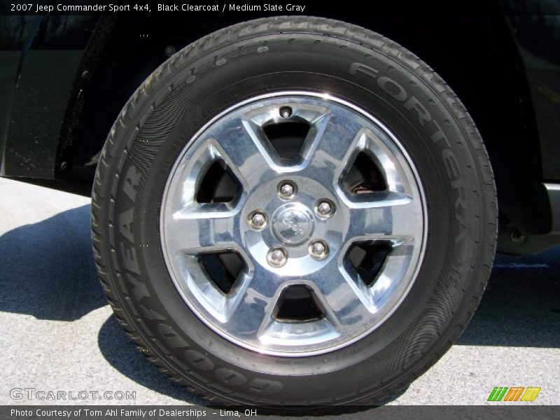 Black Clearcoat / Medium Slate Gray 2007 Jeep Commander Sport 4x4