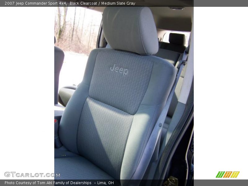 Black Clearcoat / Medium Slate Gray 2007 Jeep Commander Sport 4x4